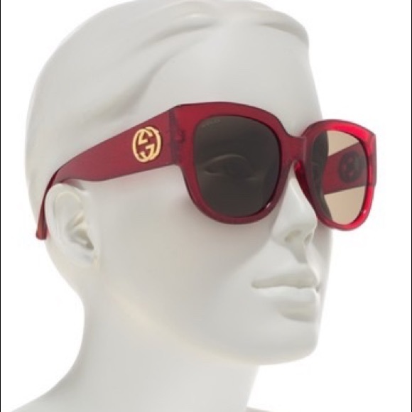 RED GUCCI
55mm Glitter Square Sunglasses - Picture 3 of 4